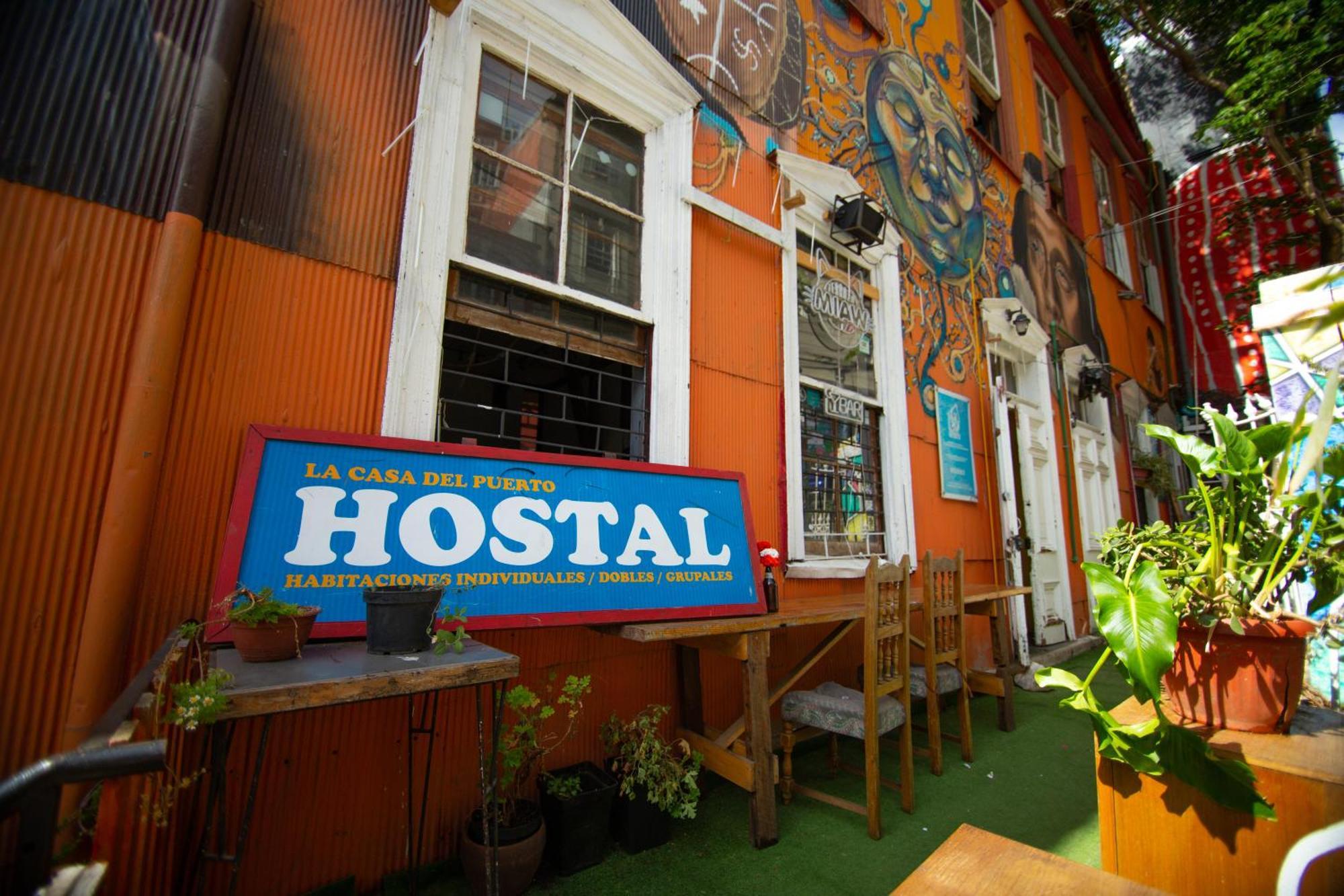 La Casa Del Puerto, Hostal Cultural, Cerro Alegre فالبارايسو المظهر الخارجي الصورة
